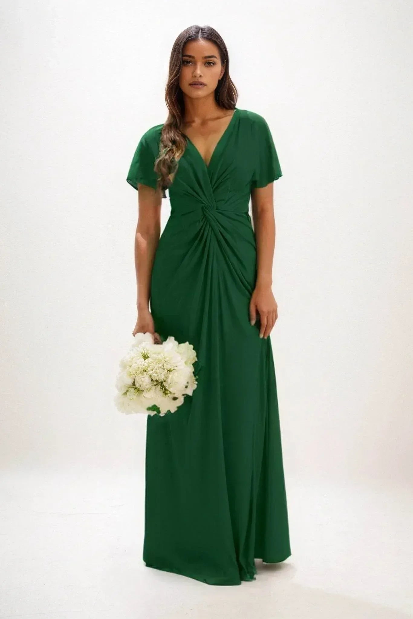 A-Line Maxi Luxe Satin Dress CB0838CS
