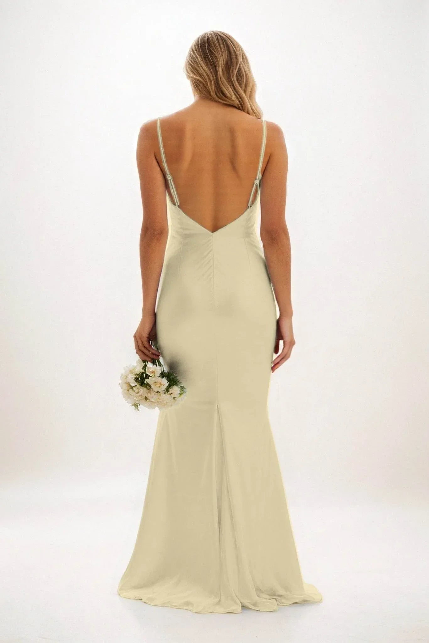 Sheath-Column Maxi Luxe Satin Dress CB0839CS