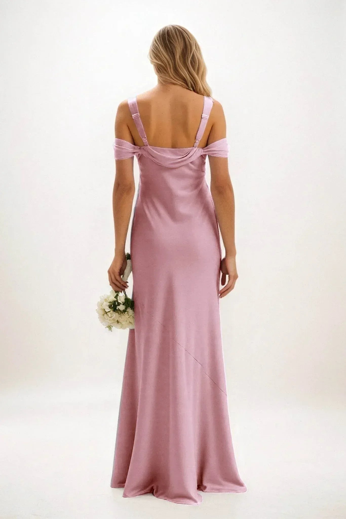 Sheath-Column Maxi Luxe Satin Dress CB0841CS