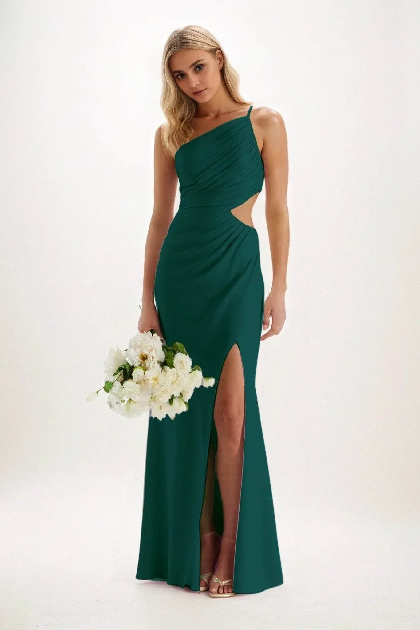 Sheath-Column Maxi Luxe Satin Dress CB084CS