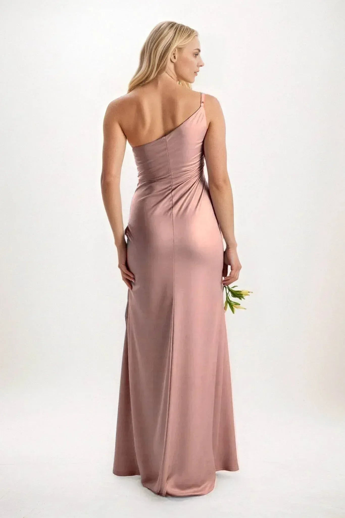 Sheath-Column Maxi Luxe Satin Dress CB0843CS