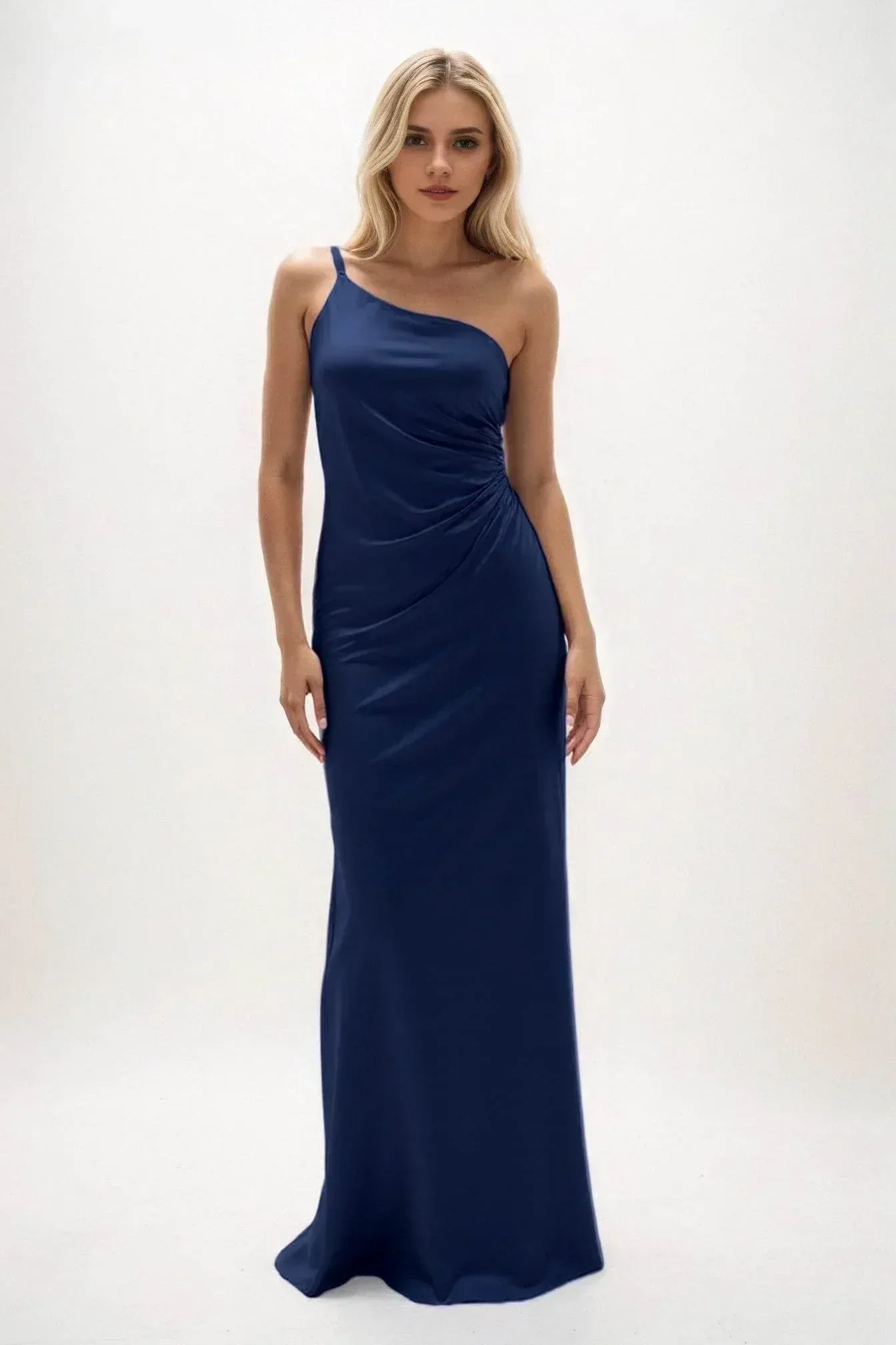Sheath-Column Maxi Luxe Satin Dress CB0843CS