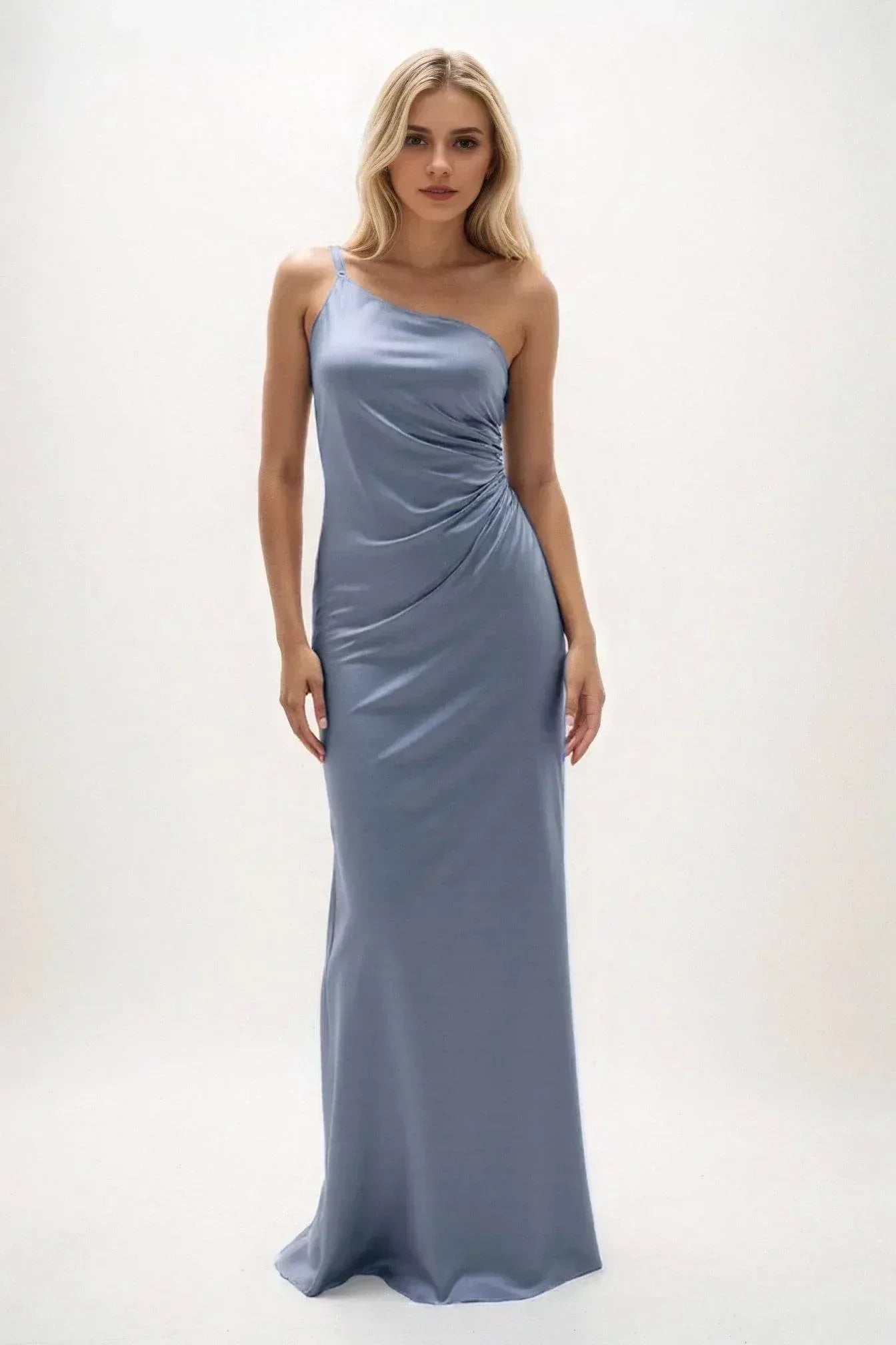 Sheath-Column Maxi Luxe Satin Dress CB0843CS