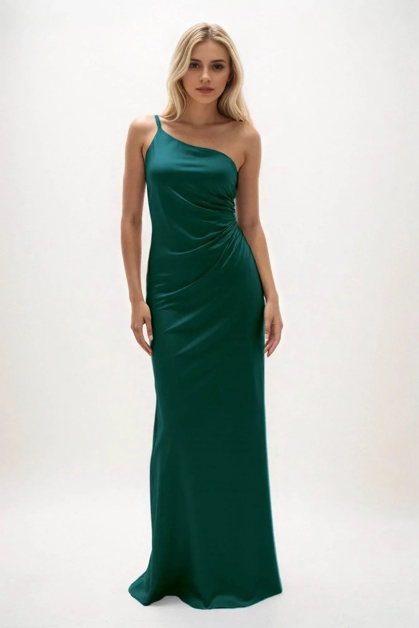 Sheath-Column Maxi Luxe Satin Dress CB0843CS