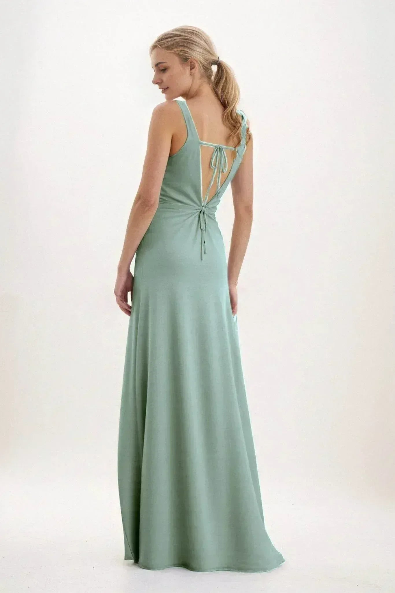 A-Line Maxi Luxe Satin Dress CB0853CS