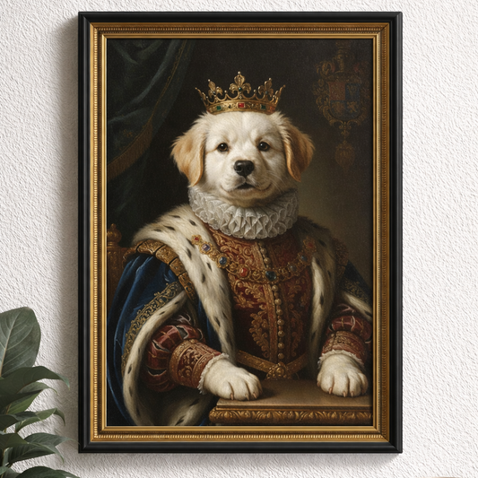 Personalized Crowned Pet Poster –Turn Your Dog Into Royalty