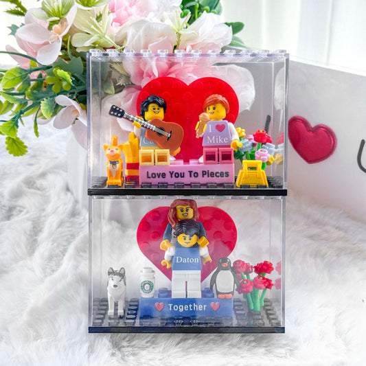 Custom Couple Mini Brick Figures Set
