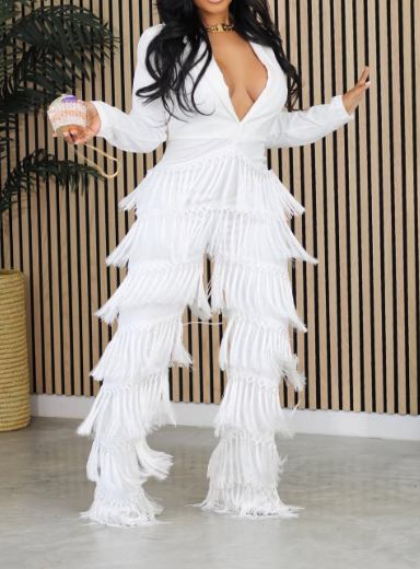 Chic Fringe Jumpsuit