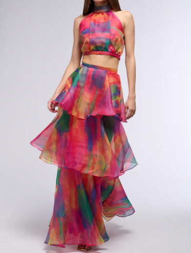 Floral Cake Skirt Set