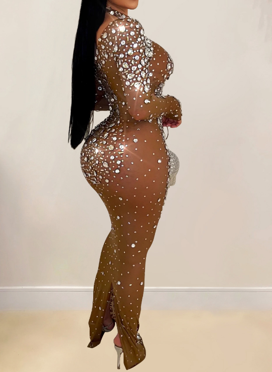 Rhinestone Evening Gown