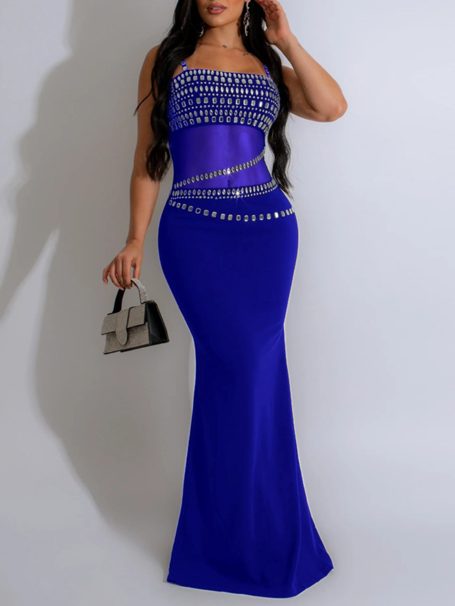 Rhinestone Evening Dress