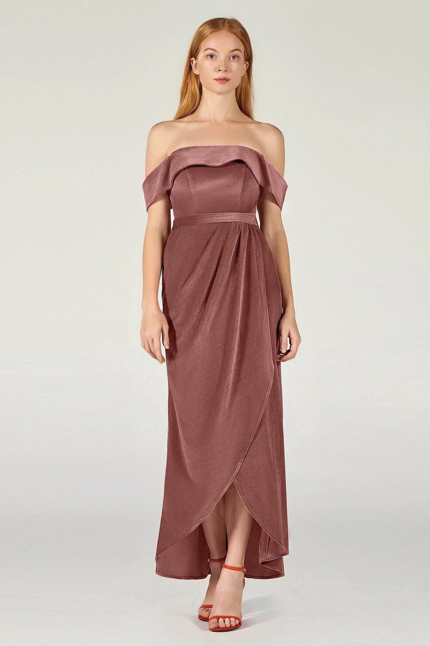 Sheath-Column Ankle Length Velvet Dress CB0365CS