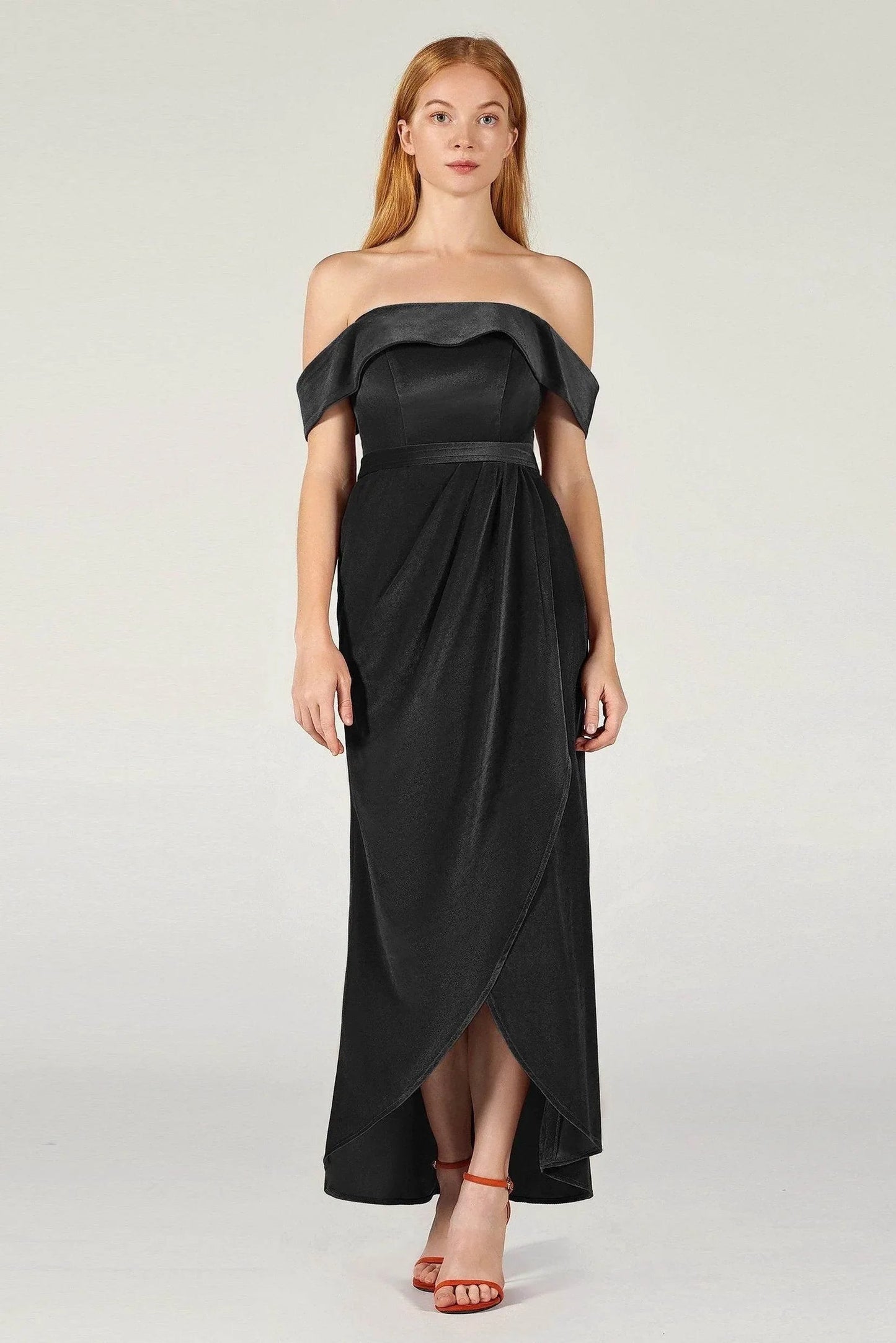 Sheath-Column Ankle Length Velvet Dress CB0365CS