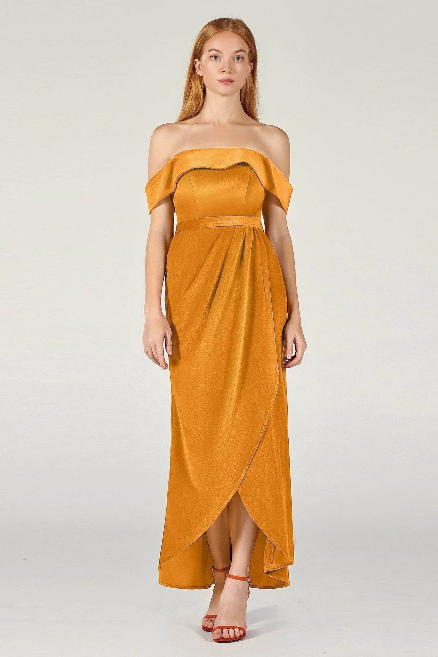 Sheath-Column Ankle Length Velvet Dress CB0365CS