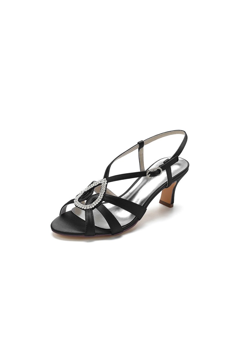 Chic Blue Silk Sandals Featuring Decorative Metal Ring