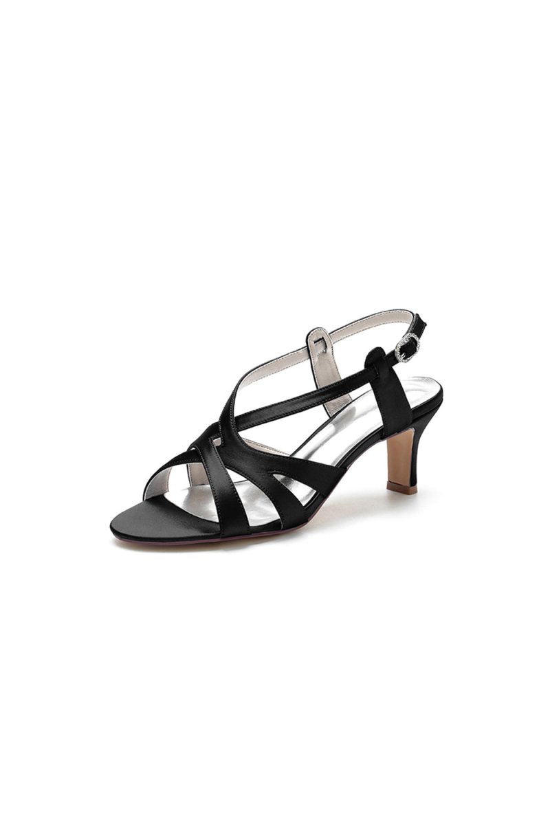 Royal Blue Cross-Strap Pump with Elegant Silver Buckle