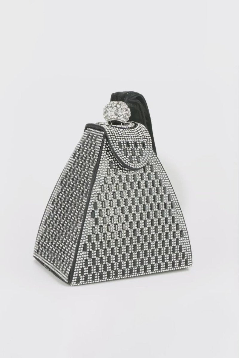 Crystal Gold Pyramid Handbag