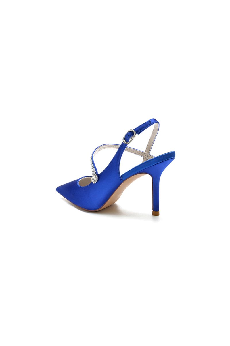 Crystal Strap Pointed Toe Stiletto Heel Shoes