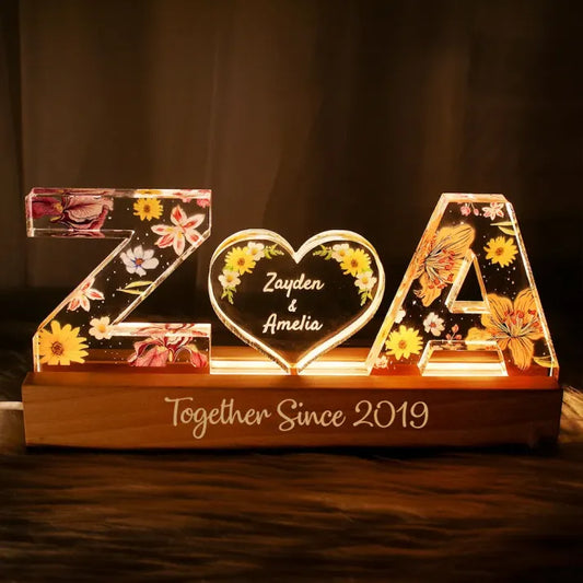 Personalized Acrylic Block LED Night Light