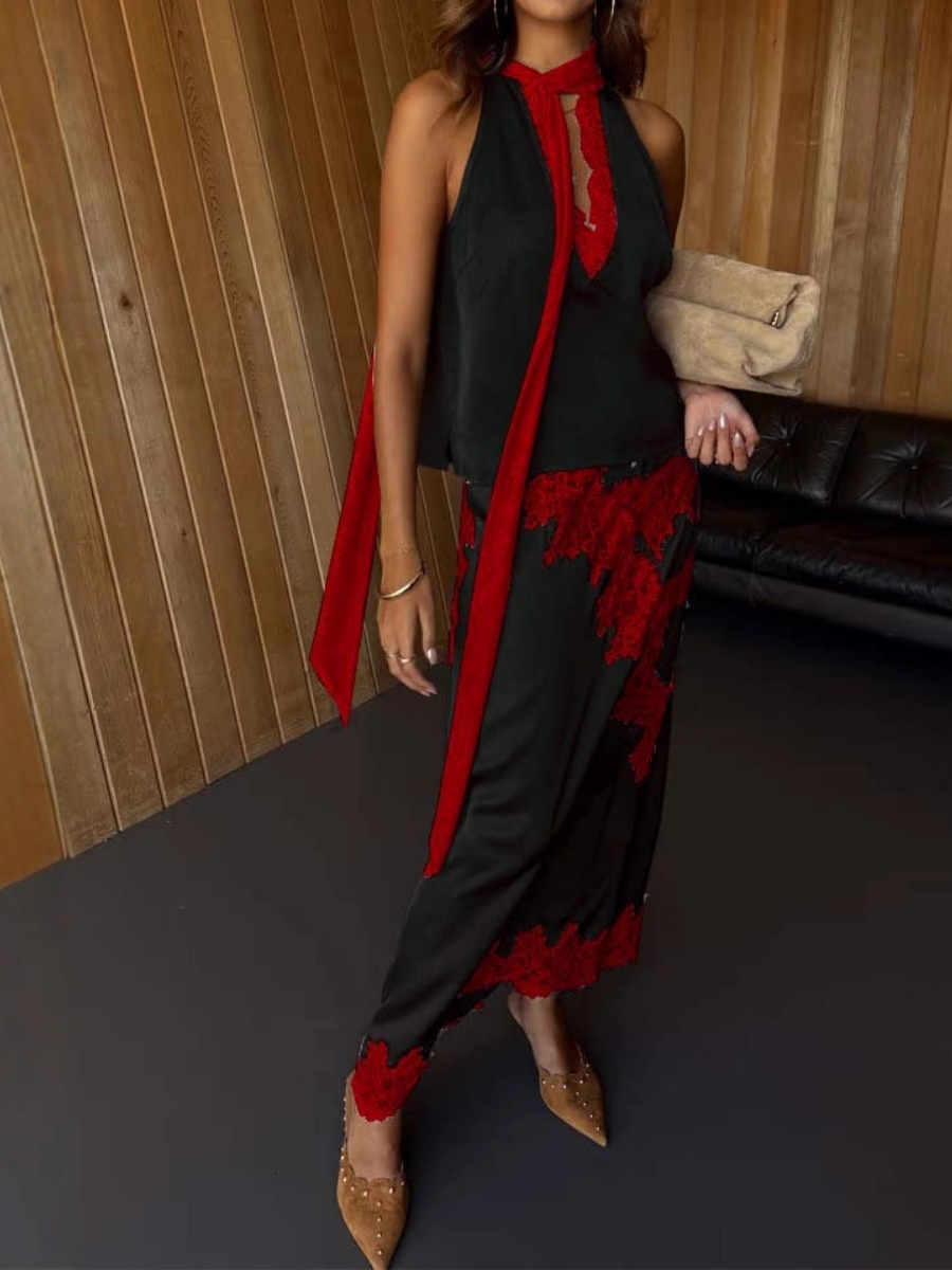 Classic Chocolate Lace 2pc Set