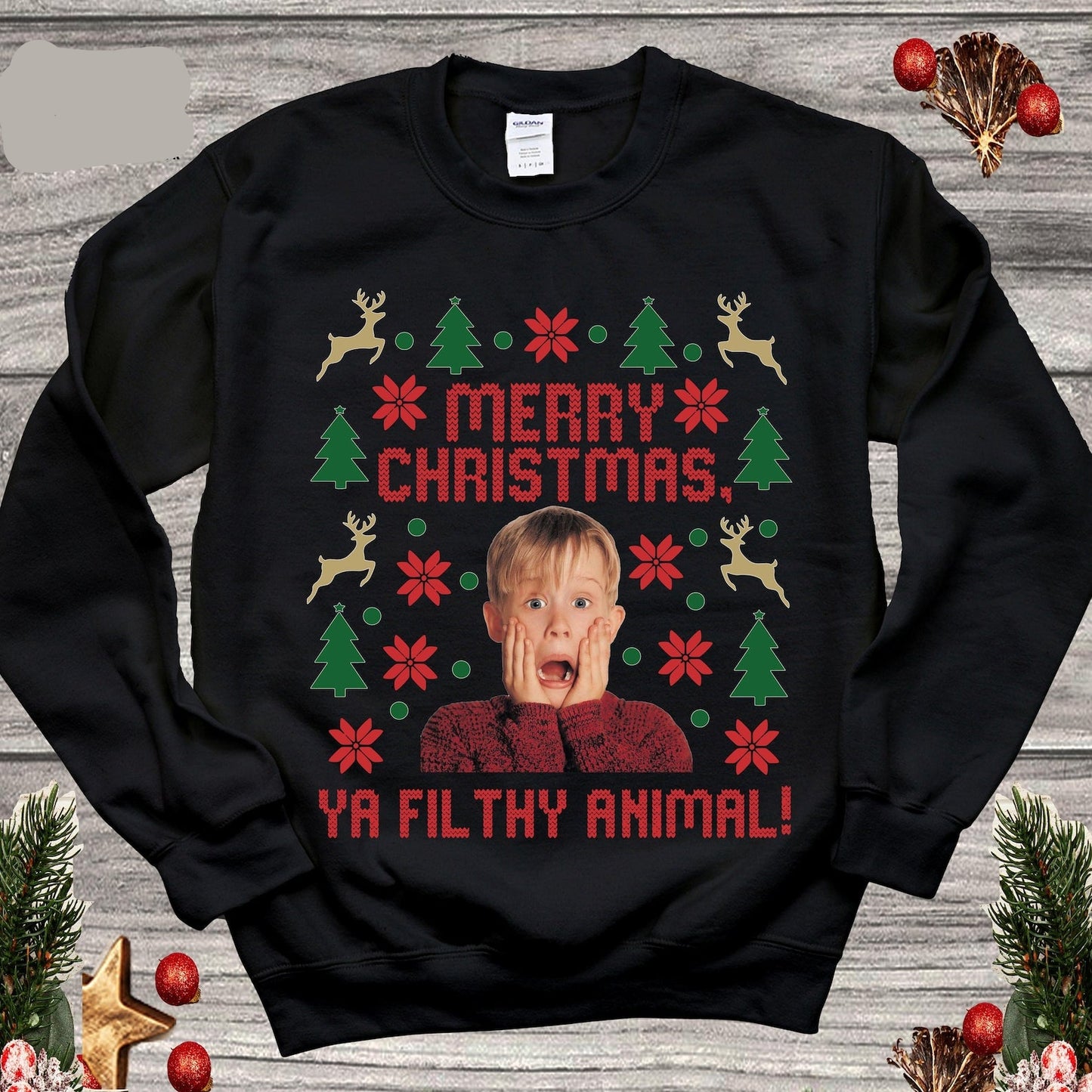 Custom personalized photo Christmas sweatshirt