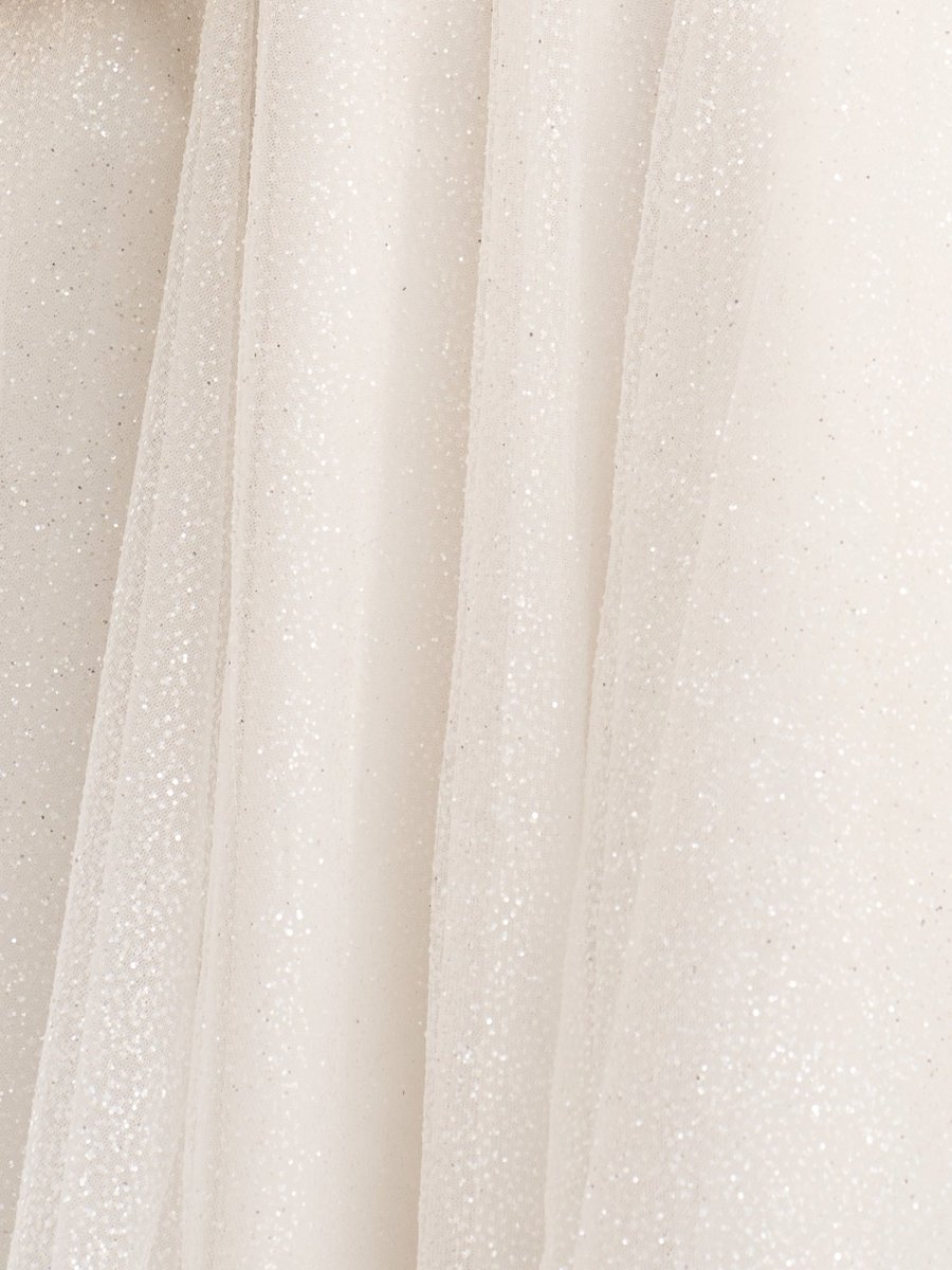 A-Line Tie Shoulder Ivory Spraying Short Party Dress