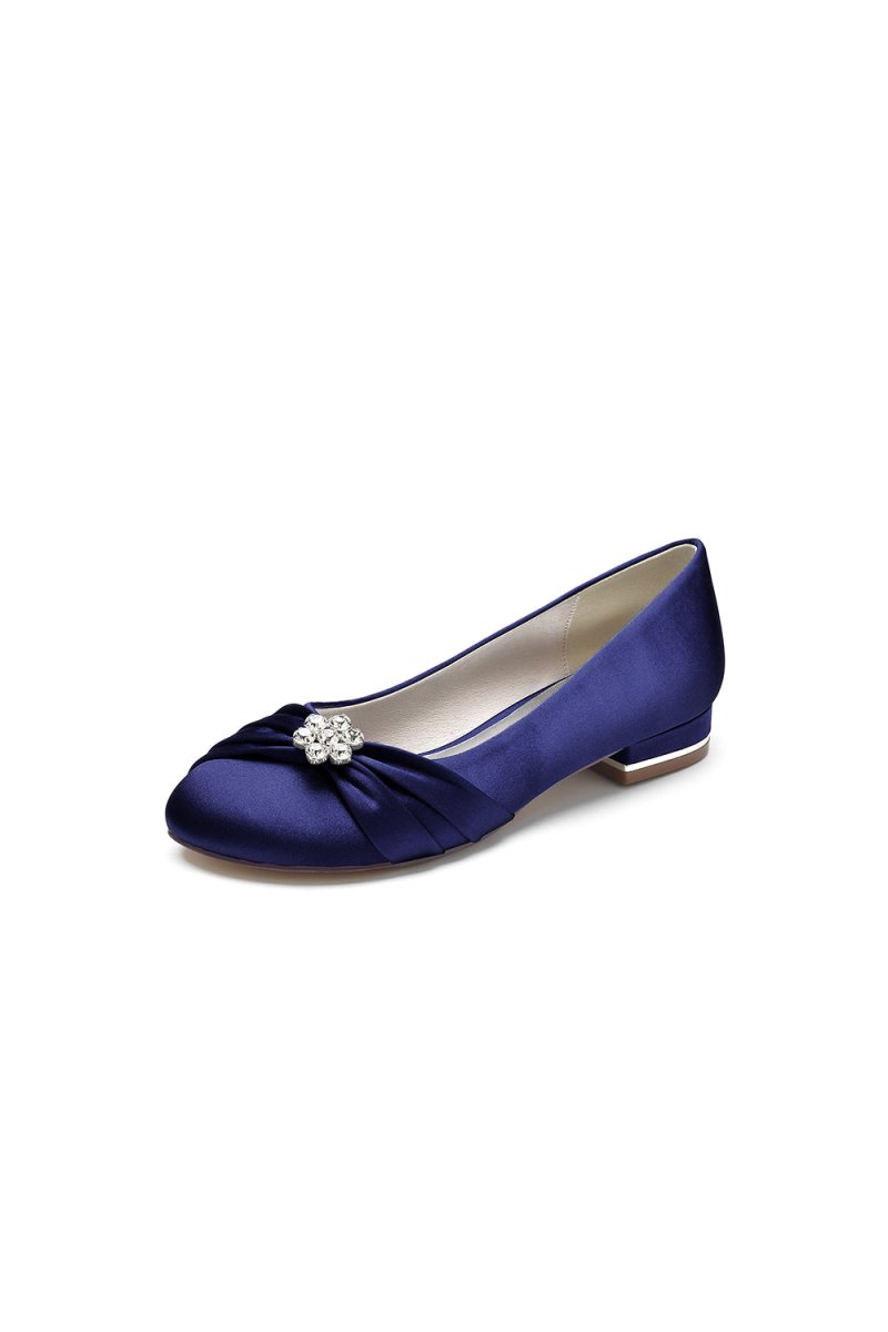 Royal Blue Flats with Rhinestone embellished