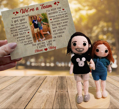 Personalized Crochet Doll with Photo Card