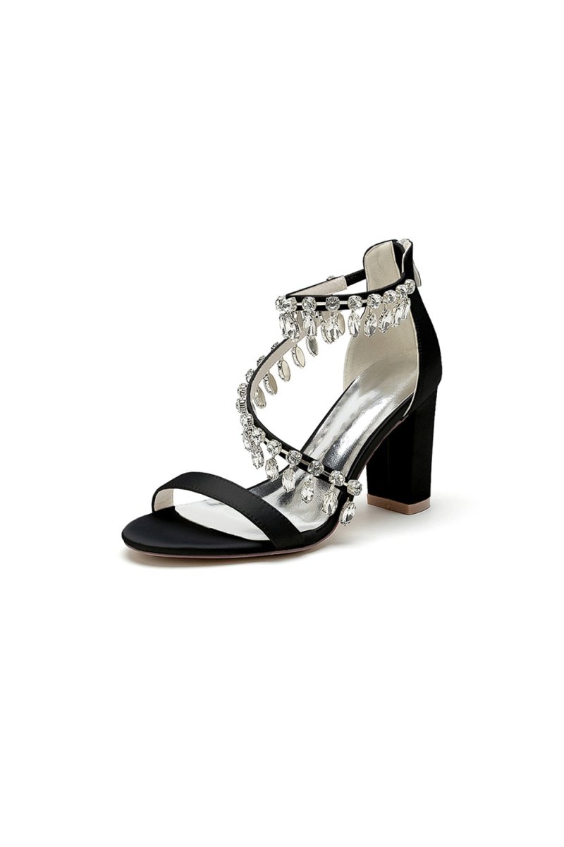 Open Toe Slingback Strap Tassel High Heels