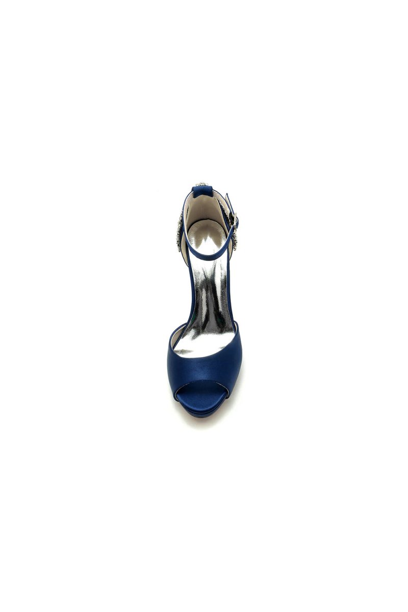 Party Peep Toe Rhinestone Embellished High Heels