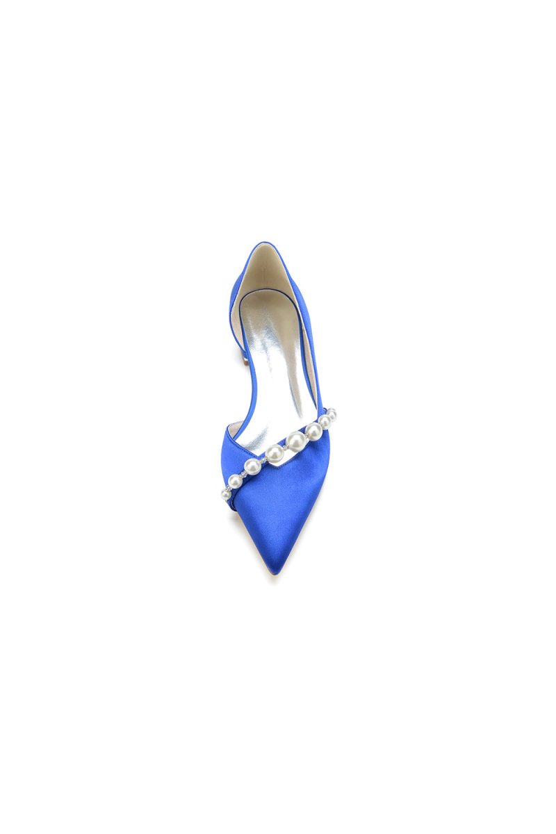 Pearl Pointed Toe Kitten Heels