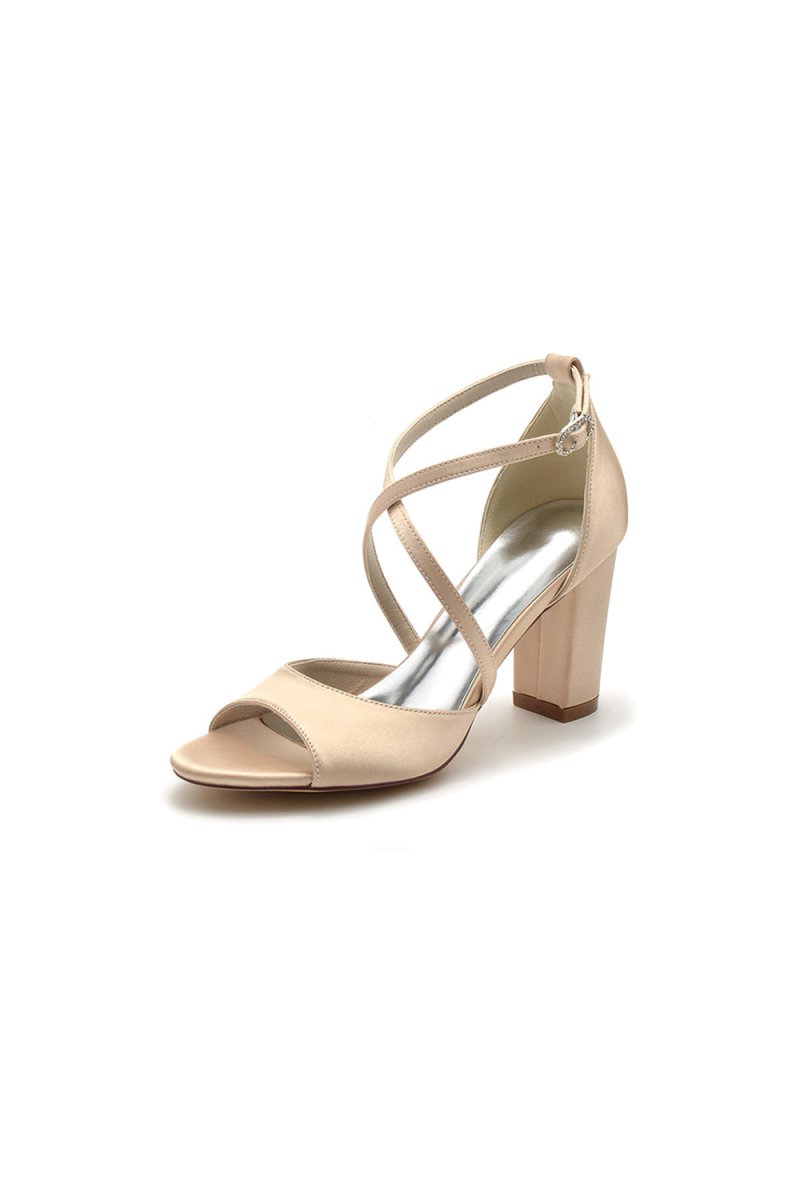 Peep Toe Cross Strap High Heels Party Shoes