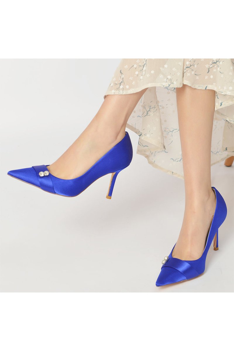 Pointed Toe Crystal High Heels Party Shoes