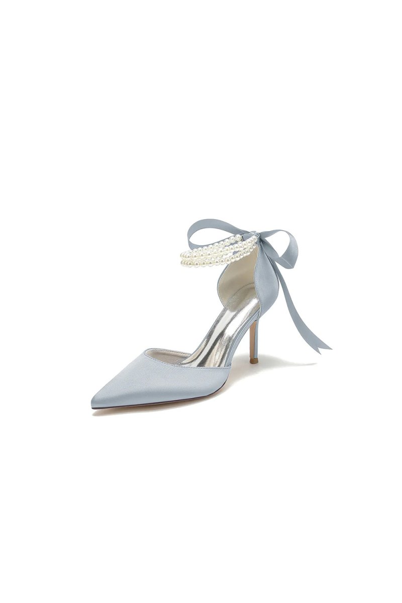 Pointed Toe Party Shoes with Ribbon Tie