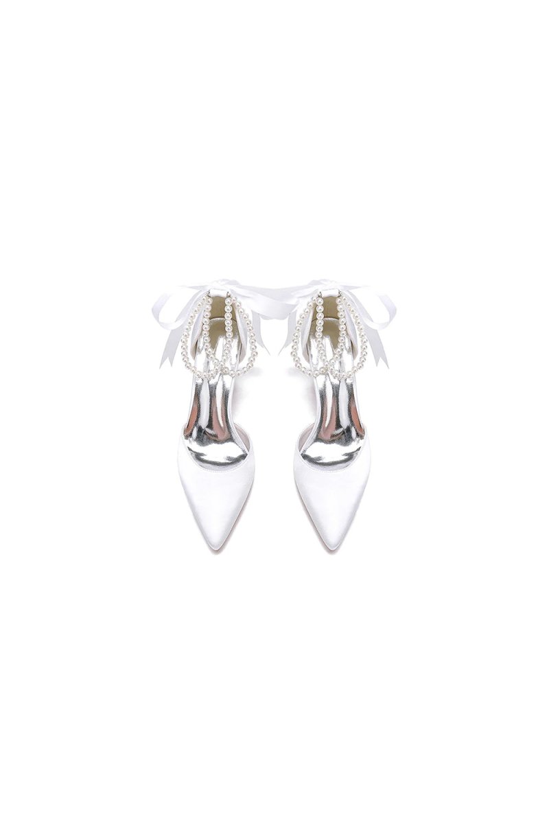 Pointed Toe Party Shoes with Ribbon Tie