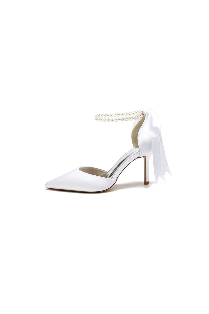 Pointed Toe Party Shoes with Ribbon Tie