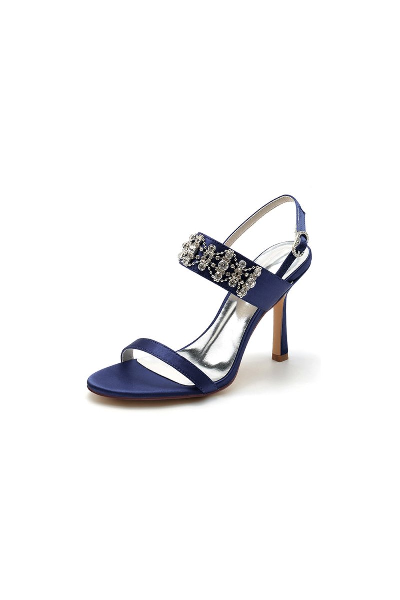 Rhinestone Beaded Ankle Straps Party Shoes
