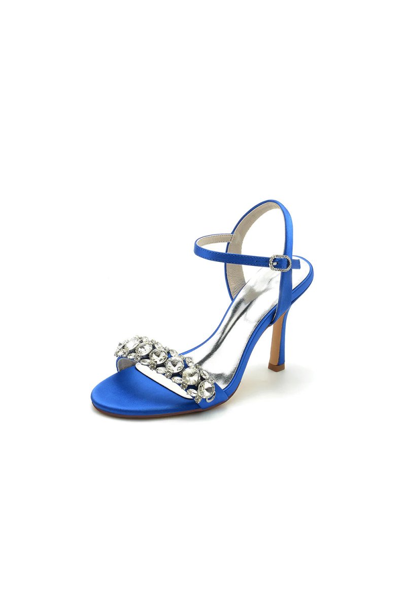 Rhinestone Open Toe Stiletto Heels