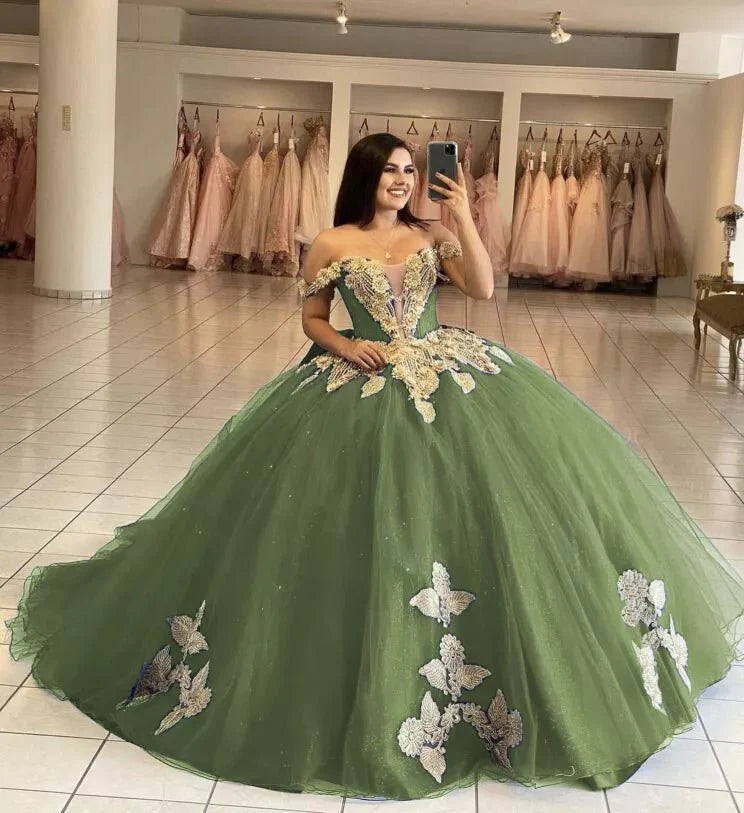 Royal Blue Off the Shoulder Quinceanera Dresses with Appliques