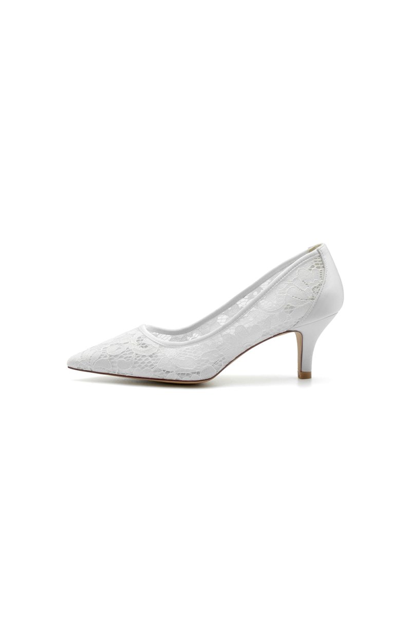 Sexy Pointed Toe High Heels with Lace Mesh Hollow Out