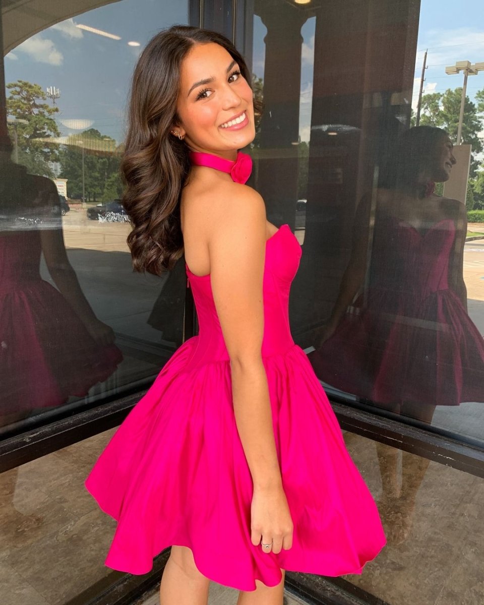 Sage Green Strapless Taffeta Short Homecoming Dresses