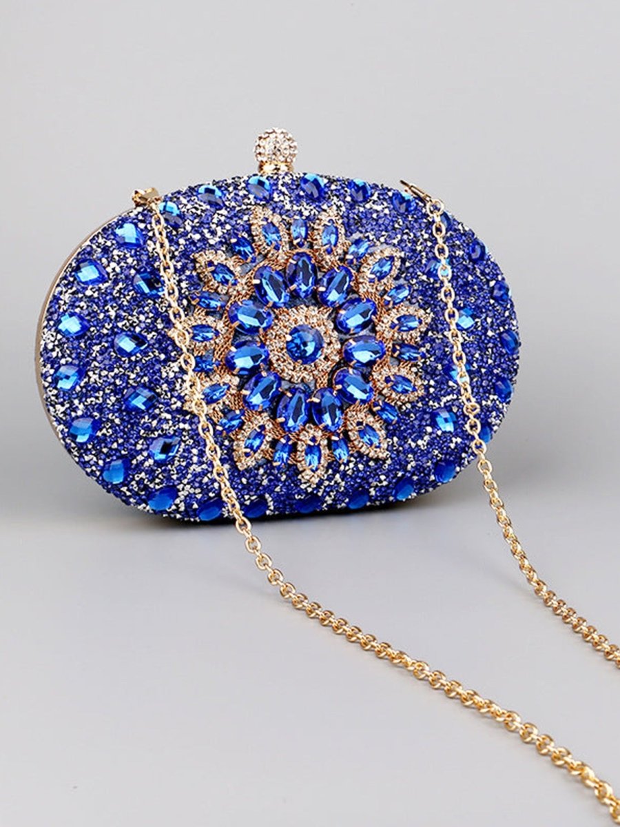 Women’s All Over Crystals Sparkly Evening Clutch Bags