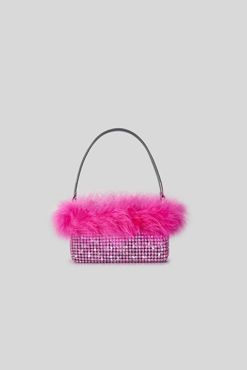 Women’s Feather Rhinestones Evening Bagutte Bags