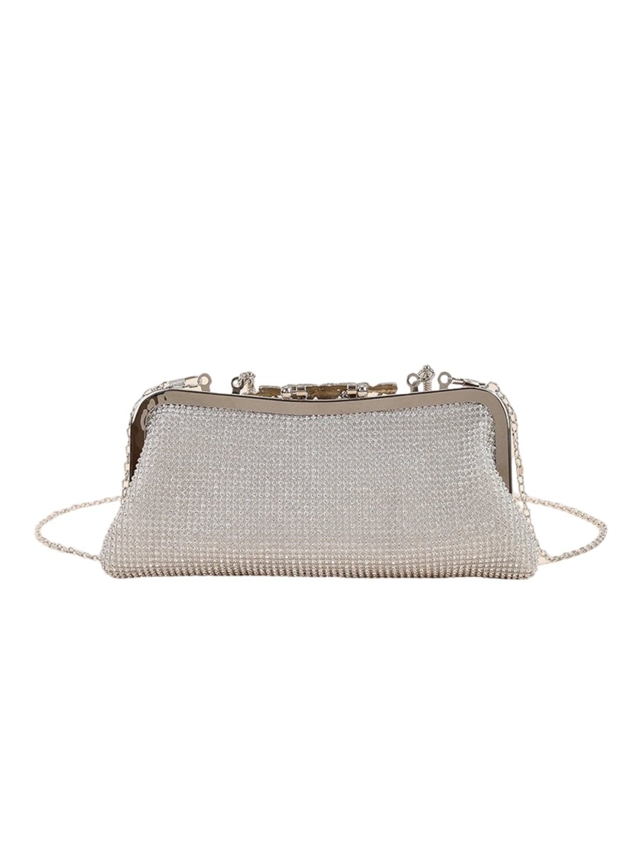 Women’s Flower Rhinestones Top Handle Evening Clutch Bags
