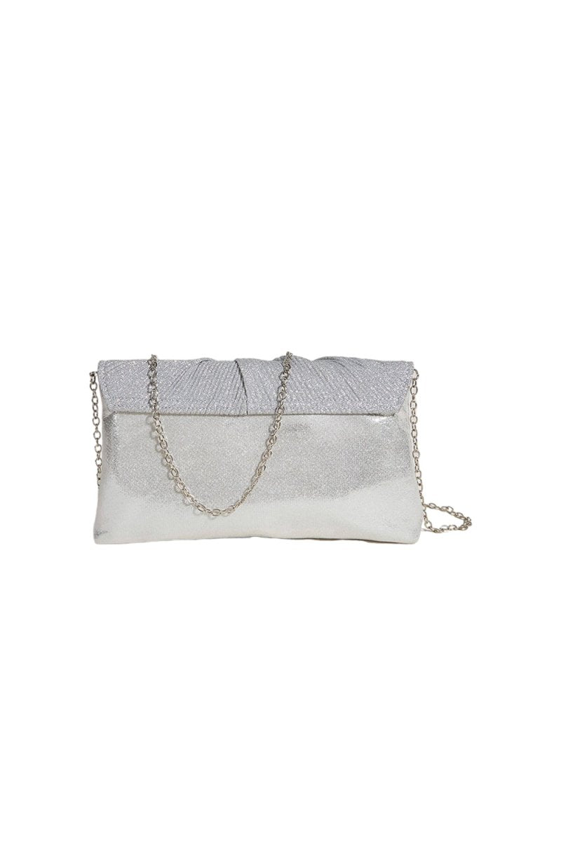 Women’s Ruched Glitter Flap Evening Clutch Bags